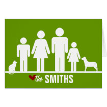Our Customised Family - Note Cards cards