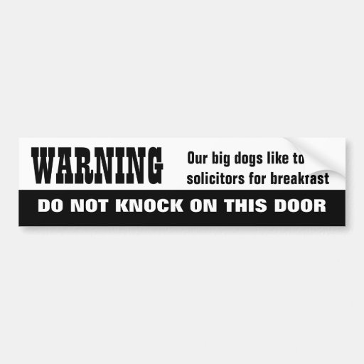 Our Dogs EAT Solicitors Bumper Sticker