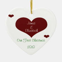 Our First Christmas Heart Ornament