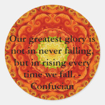 Our greatest glory is not in never falling, but... stickers