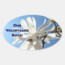 Our Volunteers Rock! stickers Magnolias Blue Sky