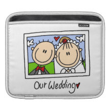 Our Wedding Bride and Groom T-shirts and Gifts Sleeves For iPads