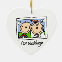 Our Wedding Bride and Groom T-shirts and Gifts Christmas Ornament