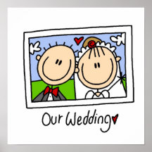 Our Wedding Bride and Groom T-shirts and Gifts Poster