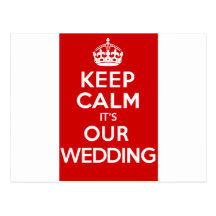Our Wedding Red Post Cards