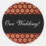 our_wedding round sticker