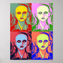 OUSIDER BRUT PORTRAIT POP ART POSTERS