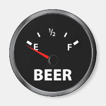 Out of Beer Fuel Gauge Refrigerator Magnets