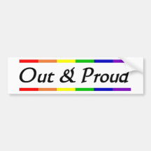 Out & Proud Bumper Sticker