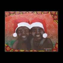 Outback Boys Merry Christmas postcards