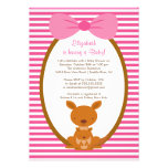 Outback kangaroo Baby Girl Shower Invitation