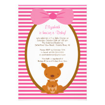 Outback kangaroo Baby Girl Shower Invitation
