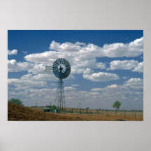 Outback windmill, South Australia Posters