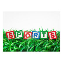 Outdoor sports custom invitations