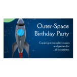 Outer Space Rocket Ship Business Card Template