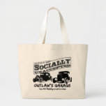 Outlaw's Garage. Socially unaccepted Hot Rods Canvas Bags