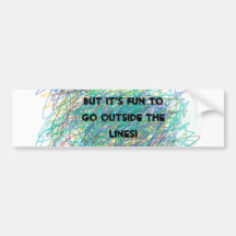 'Outside the Lines' Bumper Sticker
