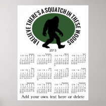 Oval Logo Style Squatch in these woods posters