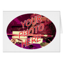 Oval Photo Frame Greeting Card