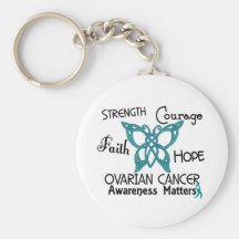 Ovarian Cancer Celtic Butterfly 3 Keychains