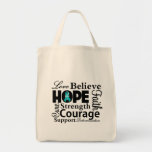 Ovarian Cancer Collage of Hope Canvas Bag