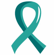Ovarian Cancer Teal Ribbon 3 Photo Cut Out