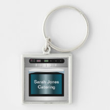 Oven graphic with personalised text keychains