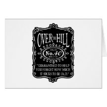 Over The Hill 40th Birthday Cards