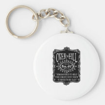 Over The Hill 40th Birthday Keychain