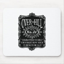 Over The Hill 40th Birthday Mouse Mat