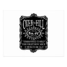 Over The Hill 40th Birthday Postcards