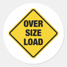 Oversize Load Round Sticker