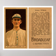 Owen Wilson Pirates Baseball 1912 Poster