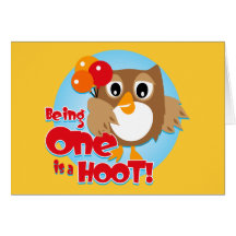 Owl 1st Birthday Card