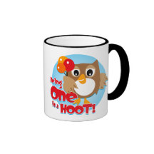 Owl 1st Birthday Coffee Mugs