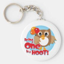 Owl 1st Birthday Key Chains