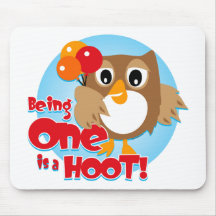Owl 1st Birthday Mouse Pad
