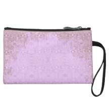 Owl and Firefly Lace Wristlet Purse