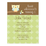 Owl Birthday Party Invitation Post Card