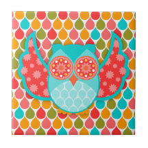 Owl Boheme Blu Ceramic Tiles