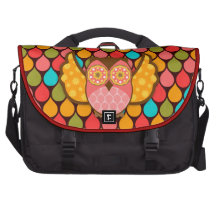 Owl Boheme Pink Laptop Computer Bag
