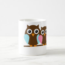 Owl couple on a branch coffee mugs