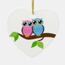 Owl Couple Ornaments