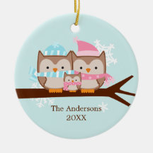 Owl Family Ornaments
