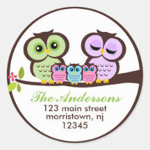 Owl Family Sticker