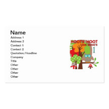 Owl First Birthday T-shirts and Gifts Business Card Template