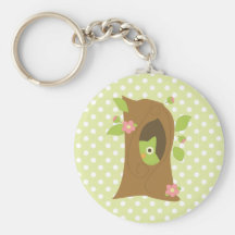 Owl in a Tree Keychains