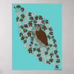 Owl in the Oak Posters