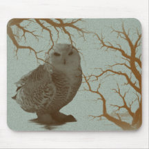 OWL IN TREES MOUSEPAD