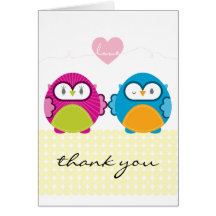 OWL LOVE :: bright girl + boy Card